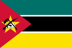 Quốc kỳ nước Cộng hòa Mozambique.