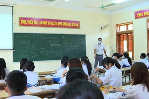 Một giờ học tại Trường trung học phổ thông Thuận Châu.