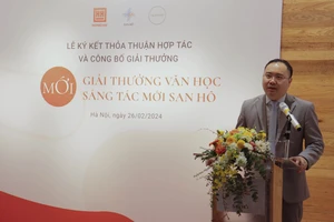 Tổng Giám đốc Công ty CP Văn phòng phẩm Hồng Hà Phạm Trung Kiên, phát biểu tại sự kiện