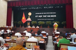 Kỳ họp thứ 20 Hội đồng nhân dân Thành phố Hồ Chí Minh. Ảnh Thế Anh