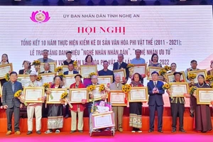 Trao tặng danh hiệu “Nghệ nhân nhân dân”, “Nghệ nhân ưu tú” trong lĩnh vực di sản văn hóa phi vật thể lần thứ 3, năm 2022. 