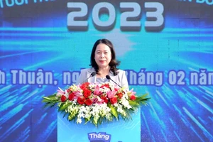 Quyền Chủ tịch nước Võ Thị Ánh Xuân phát biểu chỉ đạo tại Lễ khởi động Tháng Thanh niên 2023.