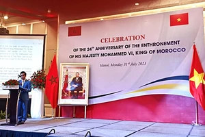 Thứ trưởng Ngoại giao Hà Kim Ngọc phát biểu tại lễ kỷ niệm. (Ảnh: Hồng Hạnh)
