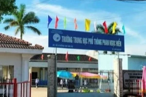 Trường Trung học phổ thông Phan Ngọc Hiển (thành phố Bạc Liêu), nơi xảy ra vụ việc đau lòng.