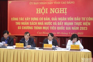 Lãnh đạo tỉnh Cao Bằng chủ trì hội nghị.