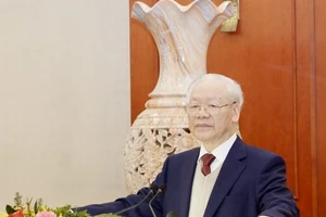 Tổng Bí thư Nguyễn Phú Trọng chủ trì Phiên họp đầu tiên của Tiểu ban Văn kiện Đại hội XIV, ngày 23/2/2024, tại Trụ sở Trung ương Đảng. Nguồn: VOV