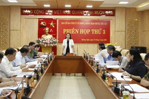 Đồng chí Bùi Thị Quỳnh Vân phát biểu kết luận phiên họp thứ 3 của Ban Chỉ đạo.