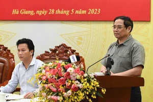 [Ảnh] Thủ tướng Phạm Minh Chính làm việc với Ban Thường vụ Tỉnh ủy Hà Giang