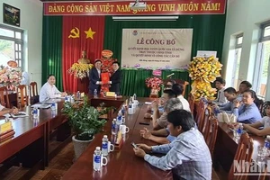 Quang cảnh Lễ công bố Quyết định tổ chức lại Ban Quản lý Vườn quốc gia Tà Đùng và quyết định về công tác cán bộ Vườn quốc gia Tà Đùng tỉnh Đắk Nông sau khi được nâng hạng.