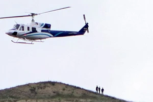 Trực thăng chở ông Ebrahim Raisi cất cánh gần biên giới Iran-Azerbaijan, ngày 19/5/2024. (Ảnh: IRNA/WANA/REUTERS)