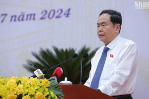 Chủ tịch Quốc Hội Trần Thanh Mẫn phát biểu tại phiên mạc kỳ họp thứ 15, Hội đồng nhân dân tỉnh Bình Phước khóa 10, nhiệm kỳ 2021-2026.