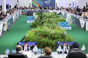 Toàn cảnh Hội nghị Bộ trưởng Tài chính và Thống đốc Ngân hàng Trung ương G20 tại Sao Paulo, Brazil. (Ảnh REUTERS)
