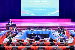 Toàn cảnh Diễn đàn Thanh niên quốc gia năm 2024 do Ủy ban quốc gia về Thanh niên Việt Nam phối hợp Ủy ban Văn hóa, Giáo dục của Quốc hội tổ chức. 