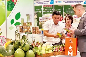 Một gian trưng bày sản phẩm tại diễn đàn xuất khẩu năm 2024 tổ chức tại Thành phố Hồ Chí Minh.