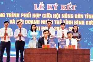 Ký kết hợp tác giữa Hội Nông dân và Hội Doanh nhân trẻ tỉnh Bình Dương nhằm tạo chuỗi liên kết hỗ trợ nông dân.