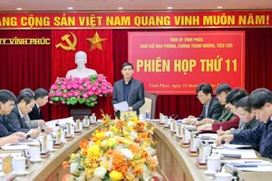 Bí thư Tỉnh ủy Dương Văn An chủ trì cuộc họp.