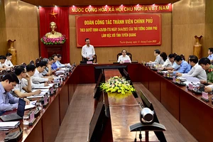 Đồng chí Đoàn Hồng Phong, Tổng Thanh tra Chính phủ phát biểu tại buổi làm việc.
