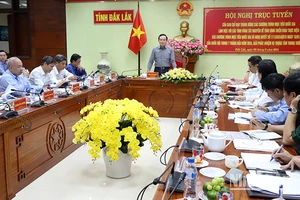 Phó Thủ tướng Trần Lưu Quang phát biểu chỉ đạo tại hội nghị.