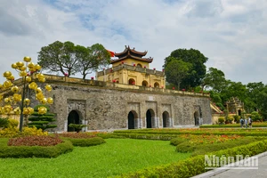 Di tích Đoan Môn thuộc Hoàng thành Thăng Long, Hà Nội. (Ảnh THẾ ĐẠI)