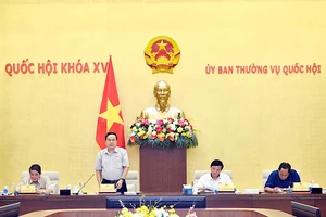 Phó Chủ tịch Thường trực Quốc hội Trần Thanh Mẫn phát biểu.