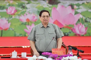 Thủ tướng Phạm Minh Chính phát biểu ý kiến chỉ đạo buổi làm việc (Ảnh: Thanh Giang)