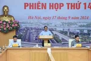 Thủ tướng Phạm Minh Chính chủ trì Phiên họp thứ 14 của Ban Chỉ đạo. (Ảnh: TRẦN HẢI)