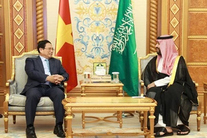 Thủ tướng Chính phủ Phạm Minh Chính hội đàm với Hoàng Thái tử, Thủ tướng Saudi Arabia Mohammed bin Salman Bin Abdulaziz Al Saud (Ảnh: Dương Giang/TTXVN).