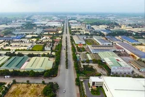 Khu công nghiệp Đồng Văn, thị xã Duy Tiên, tỉnh Hà Nam. (Ảnh VĂN BIỂN)