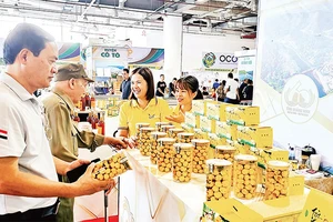 Sản phẩm trà hoa vàng của huyện Ba Chẽ (Quảng Ninh) được giới thiệu trên sàn thương mại điện tử và các trung tâm thương mại.