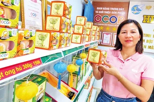 Gian trưng bày sản phẩm OCOP ở xã Mai Thủy, huyện Lệ Thủy (Quảng Bình).