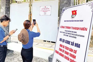 Chương trình số hóa các địa danh, di tích lịch sử qua mã QR do Đoàn Thanh niên tỉnh Bình Thuận thực hiện tại Khu di tích căn cứ Tỉnh ủy trong kháng chiến chống Mỹ, cứu nước (huyện Hàm Thuận Bắc).