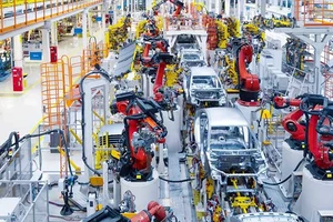 Dây chuyền sản xuất xe hơi tại Nhật Bản. (Ảnh ET AUTO)