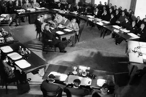 Hiệp định Geneva (7/1954) là điểm kết thúc vẻ vang cuộc kháng chiến trường kỳ, gian khổ kéo dài chín năm (1945-1954) của quân dân ta. Ảnh: Tư liệu TTXVN 