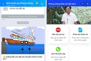 Thông báo hướng dẫn neo đậu thuyền tránh bão được gửi qua Zalo Mini App.