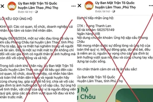 Fanpage giả mạo Ủy ban Mặt trân Tổ quốc huyện Lâm Thao.