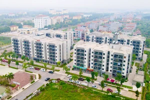 Khu nhà ở xã hội tại khu đô thị mới Thanh Lâm - Đại Thịnh 2, huyện Mê Linh, Hà Nội.
