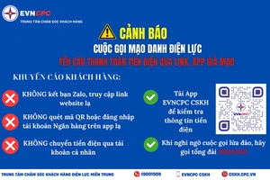 Cảnh báo lừa đảo của Điện lực Miền trung.