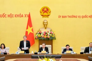 Chủ tịch Quốc hội Trần Thanh Mẫn chủ trì phiên họp chiều nay. (Ảnh: Duy Linh)