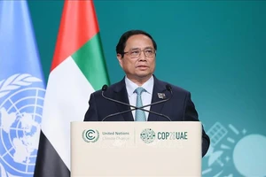 Thủ tướng Phạm Minh Chính phát biểu tại Hội nghị Thượng đỉnh Hành động khí hậu thế giới, trong khuôn khổ Hội nghị lần thứ 28 Các bên tham gia Công ước khung của Liên hợp quốc về biến đổi khí hậu (COP28). 