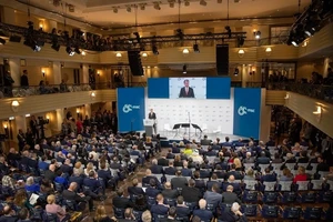 Chủ tịch Hội nghị An ninh Munich Christoph Heusgen phát biểu tại Hội nghị An ninh Munich lần thứ 60 ở Đức, ngày 16/2. Ảnh: TTXVN