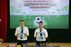 Ban tổ chức bốc thăm, chia bảng Giải Bóng đá U9 toàn quốc 2023.