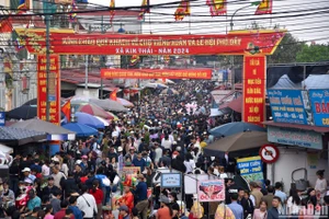 [Ảnh] Hàng ngàn người đổ về chợ Viềng từ sớm để mua may, bán rủi đầu năm