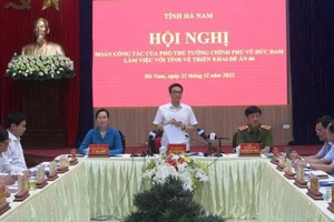 Phó Thủ tướng Chính Phủ Vũ Đức Đam làm việc tại Hà Nam. 