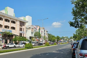 Một tuyến đường tại quận trung tâm thành phố Cần Thơ.