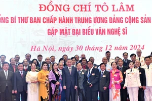 Tổng Bí thư Tô Lâm và các đồng chí lãnh đạo Đảng, Nhà nước và các đại biểu dự hội nghị. Ảnh: Đăng Khoa