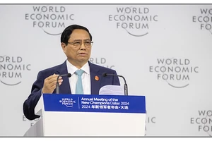 Thủ tướng Chính phủ Phạm Minh Chính phát biểu tại Phiên toàn thể. (Ảnh: WEF)