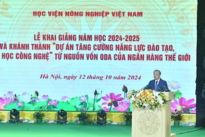 Tổng Bí thư, Chủ tịch nước Tô Lâm phát biểu tại Lễ khai giảng năm học mới tại Học viện Nông nghiệp Việt Nam.