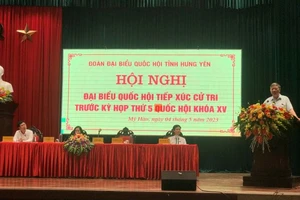 Bộ trưởng Công an Tô Lâm tiếp xúc cử tri thị xã Mỹ Hào, tỉnh Hưng Yên.