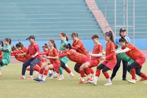 Các tuyển thủ U20 nữ Việt Nam hướng tới giải vô địch U20 nữ châu Á 2023. (Ảnh: VFF)