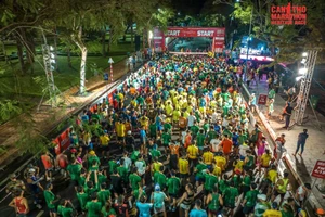 Điểm xuất phát Giải Marathon quốc tế di sản Cần Thơ mùa giải 2022. (Ảnh: CMHR)